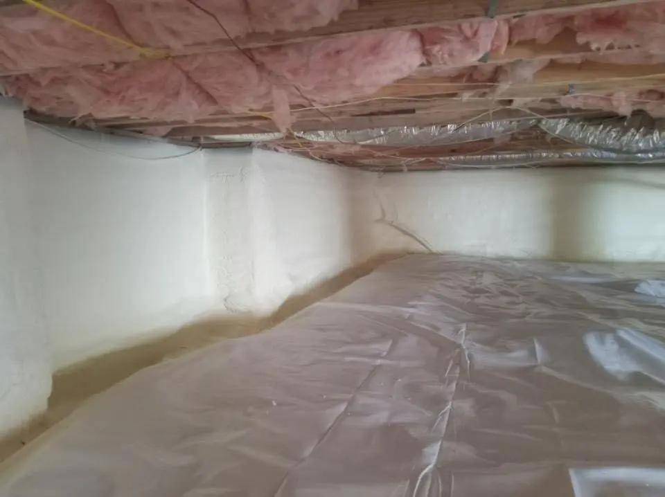Crawl space encapsulation with closed-cell spray foam for Attic Insulation in Delran