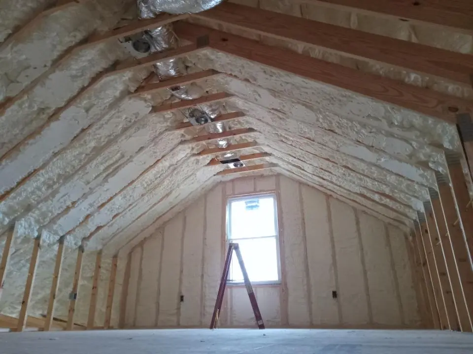 Spray foam roofing application for Crawl Space Insulation project in Delran
